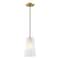 Designers Fountain Liana 60 Watt 1-Light Brushed Gold Glam Pendant Light with Etched Glass Shade D328M-6PB-BG - alternate 6